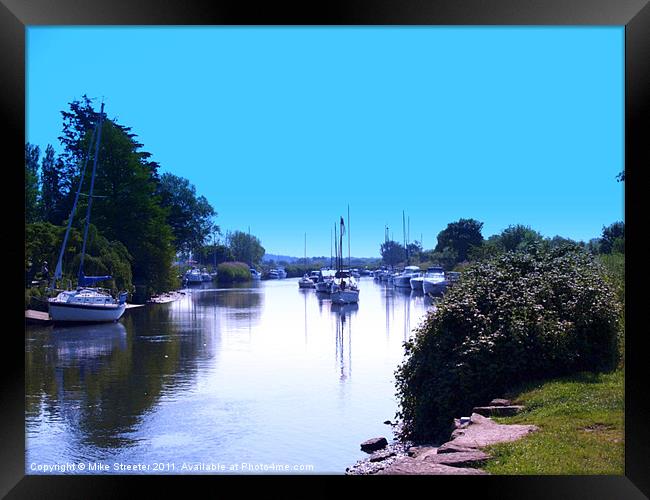 Peaceful river Framed Print by Mike Streeter