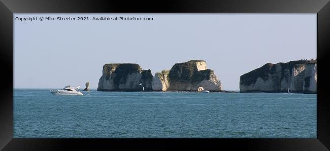 Old Harry Rocks Framed Print by Mike Streeter
