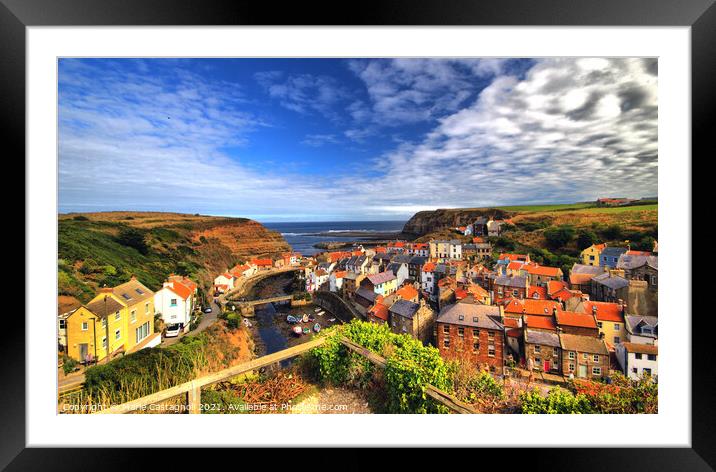 A Village in Time Framed Mounted Print by Marie Castagnoli