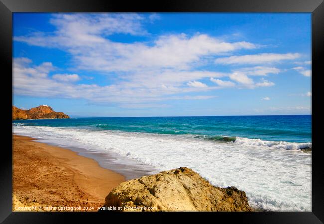 I am Blue I am beautiful & I am The Mediterranean  Framed Print by Marie Castagnoli