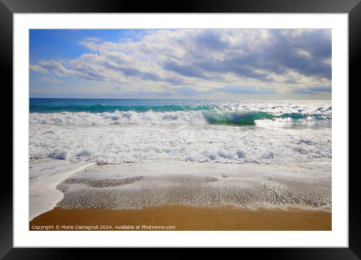 The Charge Of The Waves Framed Mounted Print by Marie Castagnoli