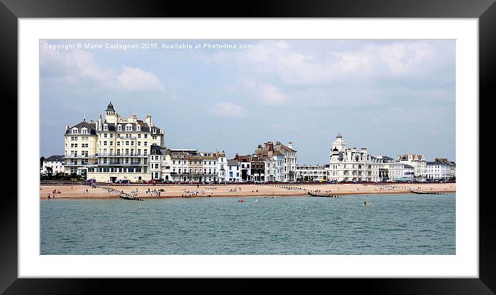  Eastbourne Sea Front Framed Mounted Print by Marie Castagnoli