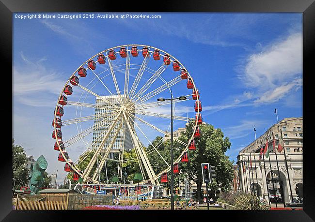   The Observation Wheel  Framed Print by Marie Castagnoli
