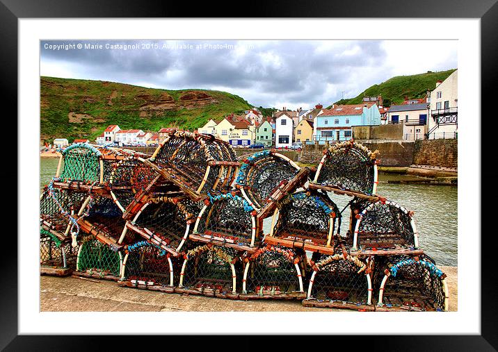  Lobster pots galour Framed Mounted Print by Marie Castagnoli