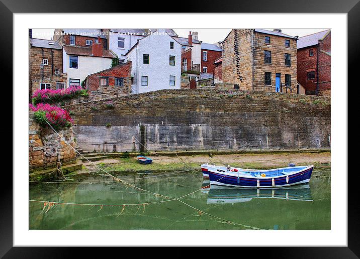    Boats , Ropes And Cottages Framed Mounted Print by Marie Castagnoli