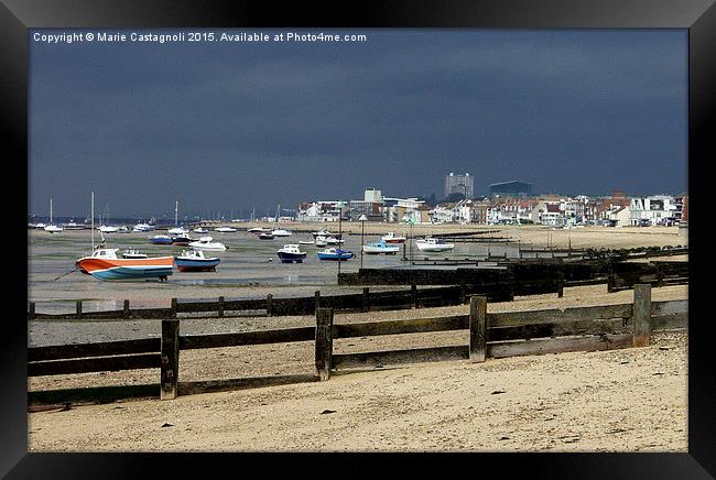  Stormy Skies Brewing Framed Print by Marie Castagnoli