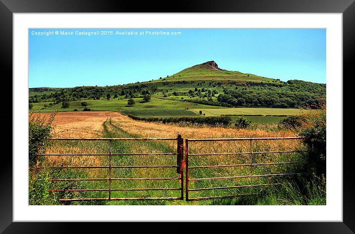  Roseberry Topping  Framed Mounted Print by Marie Castagnoli