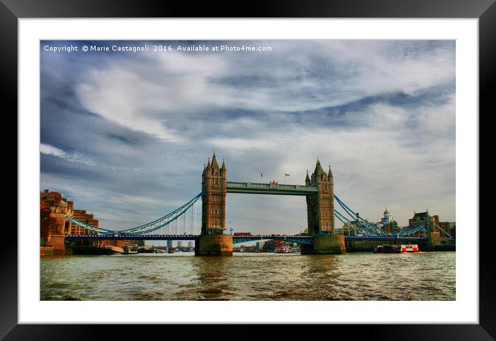    The Almighty Tower Bridge  Framed Mounted Print by Marie Castagnoli