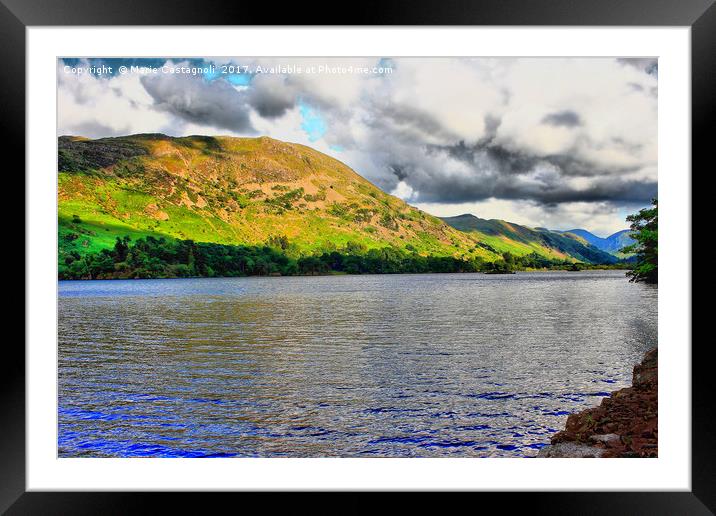 Ullswater tranquility Framed Mounted Print by Marie Castagnoli