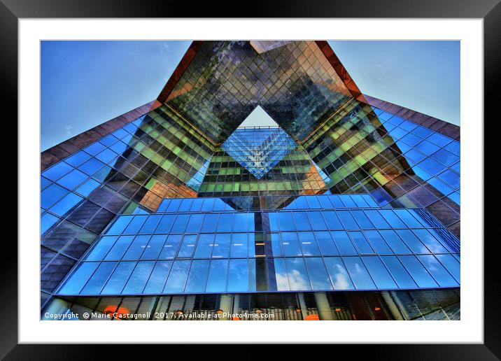 Angles In Glass  Framed Mounted Print by Marie Castagnoli