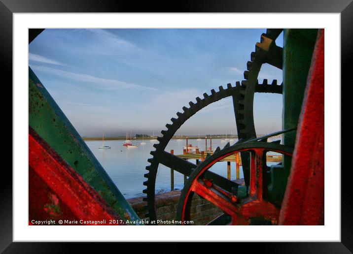 Through the wheels of time Framed Mounted Print by Marie Castagnoli