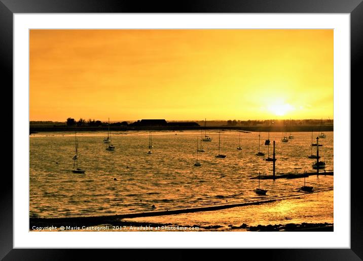 The day The Sky turned Yellow Framed Mounted Print by Marie Castagnoli