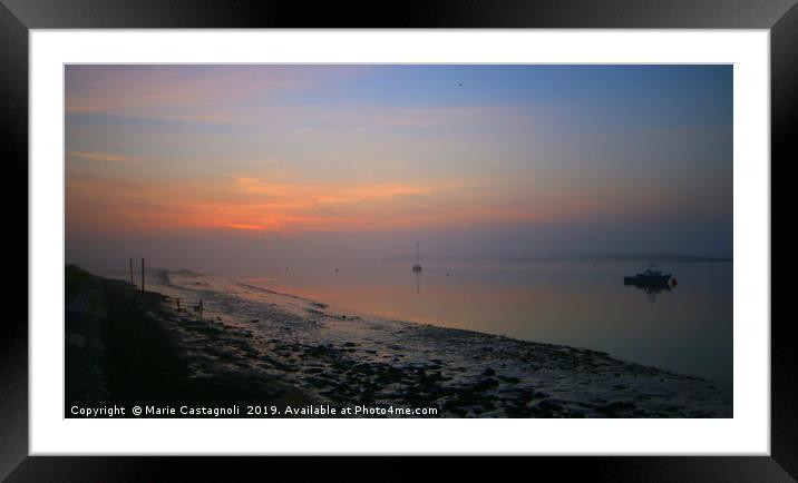   The Lonesome Abandoned Yacht Framed Mounted Print by Marie Castagnoli