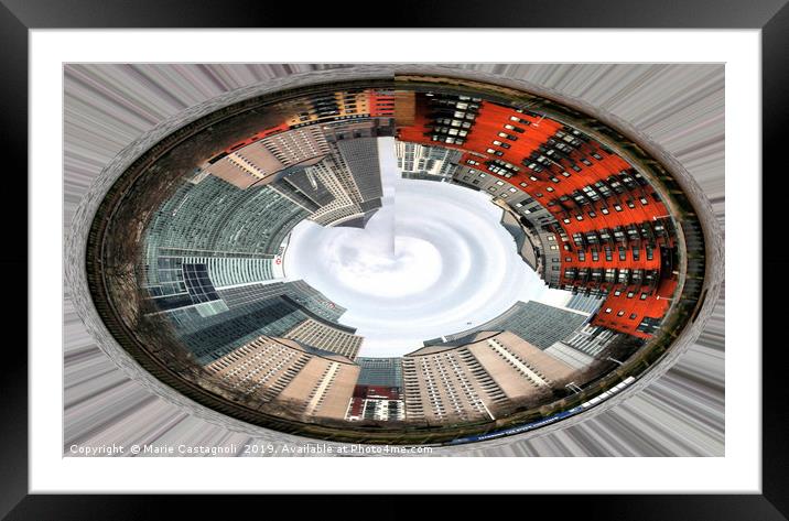 The Financial World In A Spin Framed Mounted Print by Marie Castagnoli
