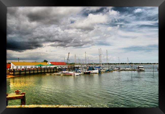 Heybridge Basin Cafe  Framed Print by Marie Castagnoli