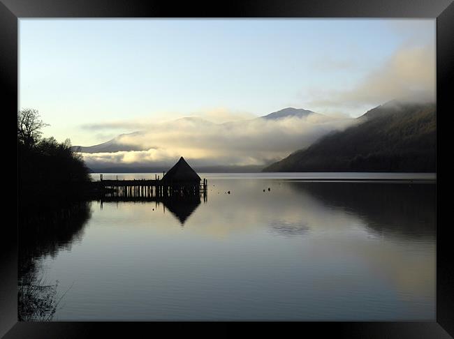 The Crannog on Loch Tay Framed Print by Ian Potter