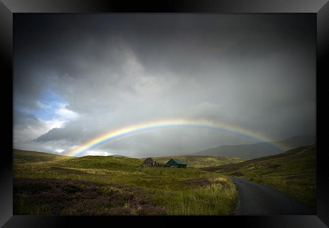 Rainbow on Glen Lyon Framed Print by Ian Potter