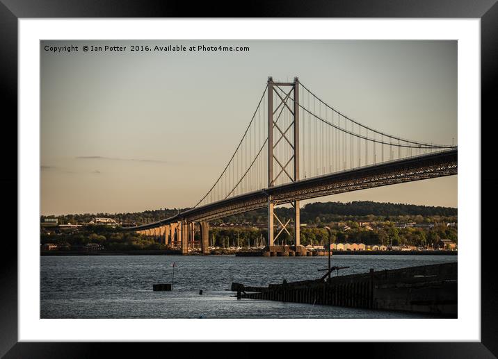 The Forth Road Bridge, Scotland Framed Mounted Print by Ian Potter