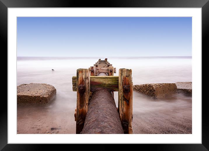 Old Pipe at Blyth Framed Mounted Print by Tom Hibberd