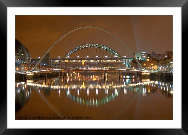 Tyne Bridges, Newcastle Upon Tyne Framed Mounted Print by Tom Hibberd