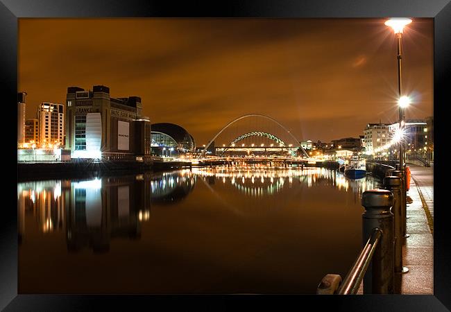 Newcastle Quayside, bridges and Baltic Framed Print by Tom Hibberd