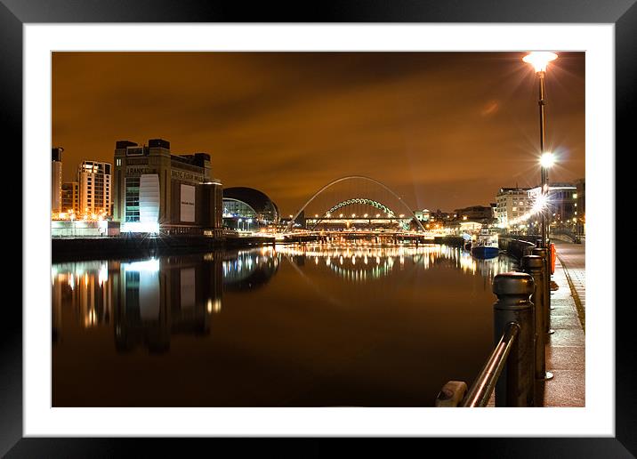 Newcastle Quayside, bridges and Baltic Framed Mounted Print by Tom Hibberd