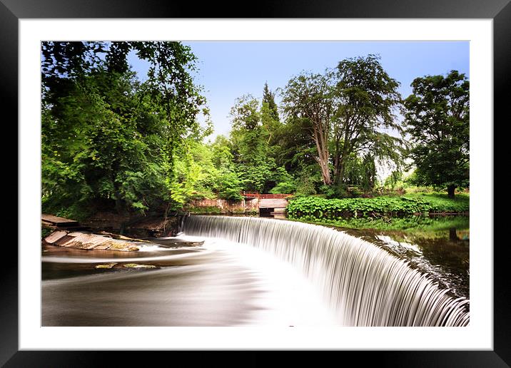 Guyuzance Weir, Northumberland Framed Mounted Print by Tom Hibberd