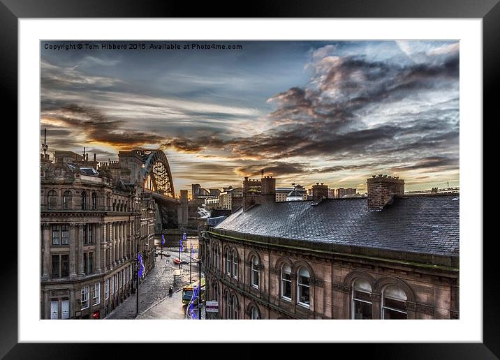  Sunrise at the Quayside, Newcastle Upon Tyne Framed Mounted Print by Tom Hibberd