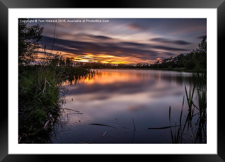  Sunset across Big Water Lake Framed Mounted Print by Tom Hibberd