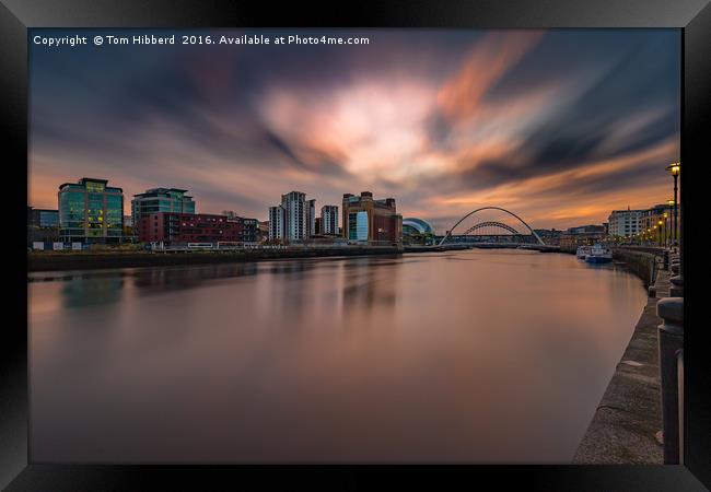 Cloud explosion over Quayside Newcastle Upon Tyne Framed Print by Tom Hibberd