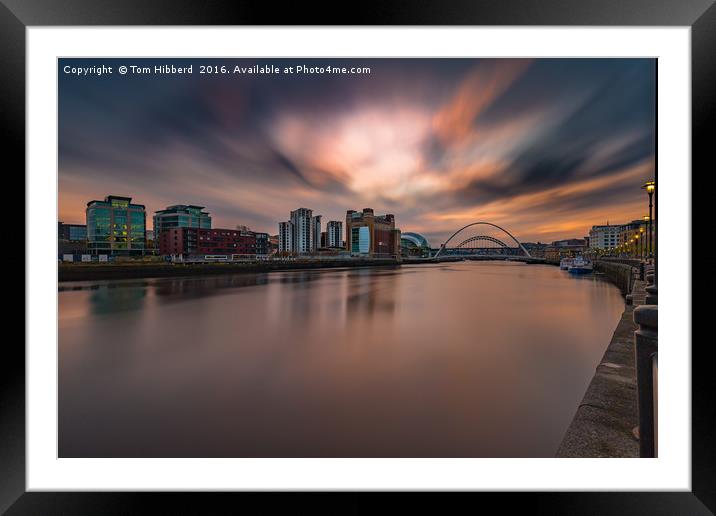 Cloud explosion over Quayside Newcastle Upon Tyne Framed Mounted Print by Tom Hibberd