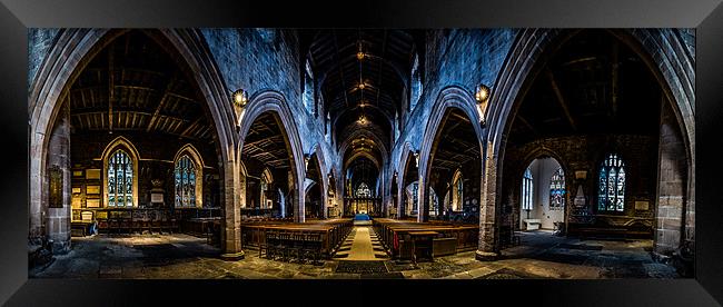 Newcastle Cathedral Panorama 1 Framed Print by John Shahabeddin