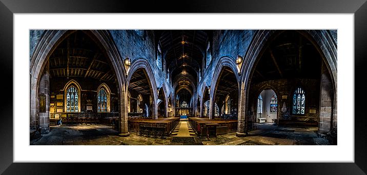 Newcastle Cathedral Panorama 1 Framed Mounted Print by John Shahabeddin