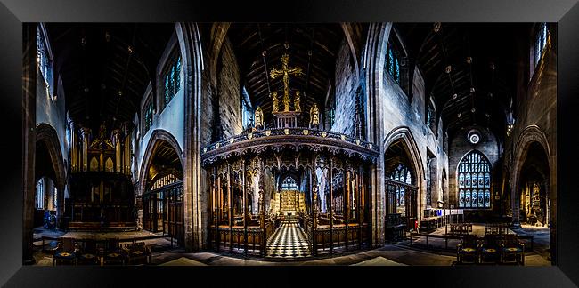 Newcastle Cathedral Panorama 2 Framed Print by John Shahabeddin