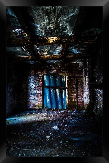 Derelict Factory Door 2 Framed Print by John Shahabeddin