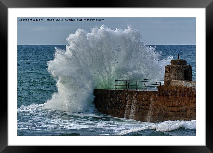 THE Wave Framed Mounted Print by Mary Fletcher