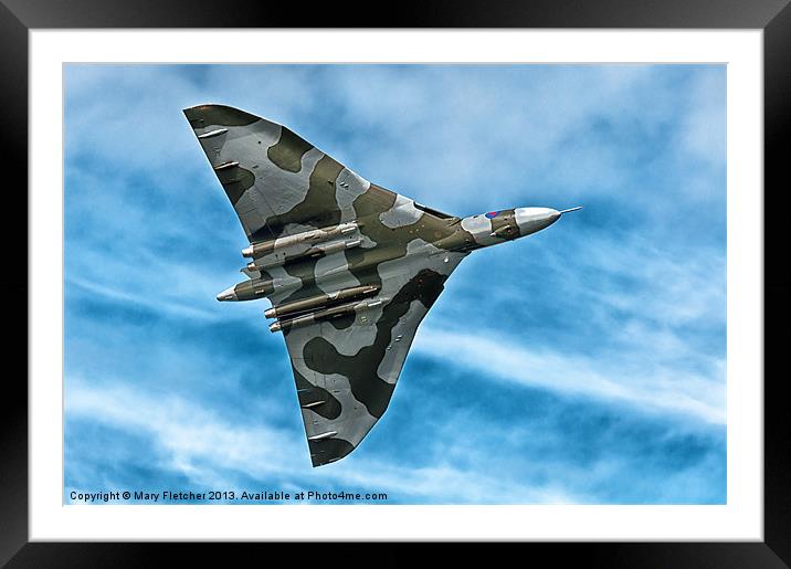 Vulcan Bomber Framed Mounted Print by Mary Fletcher