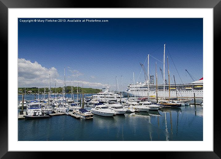 Port Pendennis Marina Framed Mounted Print by Mary Fletcher