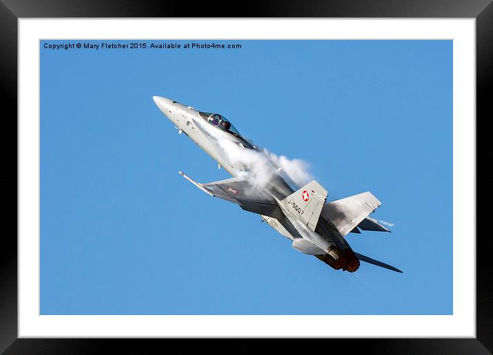 McDonnell Douglas F/A-18C Hornet  Fighter jet Framed Mounted Print by Mary Fletcher