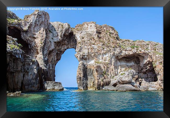  Sphacteria Rock, Bay of Navarino, Greece Framed Print by Mary Fletcher