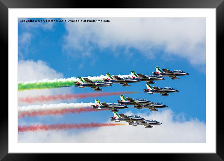 The Frecce Tricolori  Framed Mounted Print by Mary Fletcher