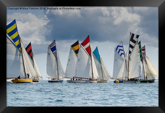  Falmouth Working Boats Framed Print by Mary Fletcher