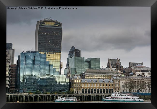  London Skyline Framed Print by Mary Fletcher