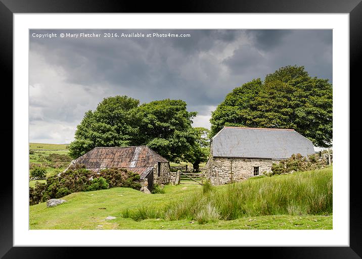 Old Stone Barns Framed Mounted Print by Mary Fletcher