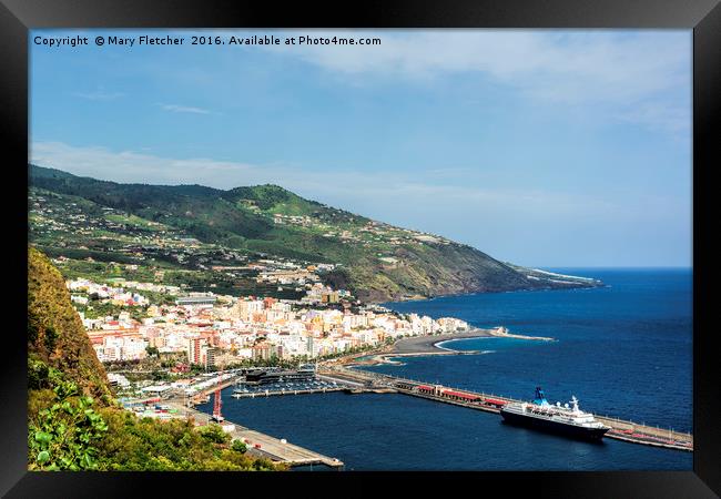 Saga Pearl II, berthed in La Palma, Canary Islands Framed Print by Mary Fletcher