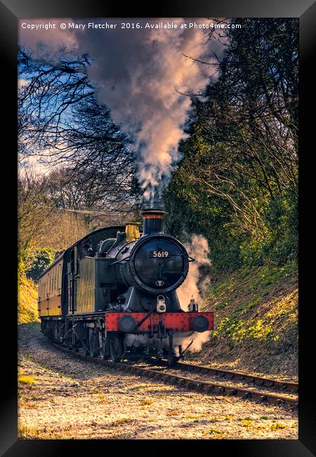 Steam Train 5619 Framed Print by Mary Fletcher