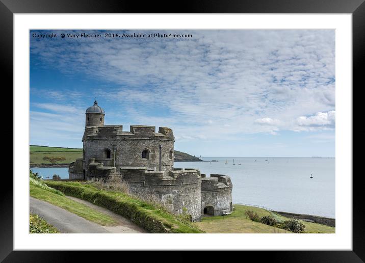 St Mawes Castle Framed Mounted Print by Mary Fletcher