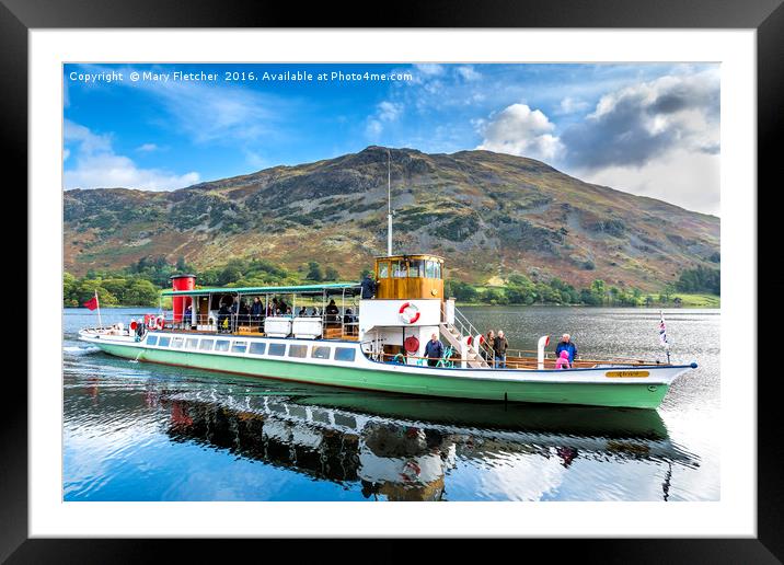 Raven on Ullswater Framed Mounted Print by Mary Fletcher