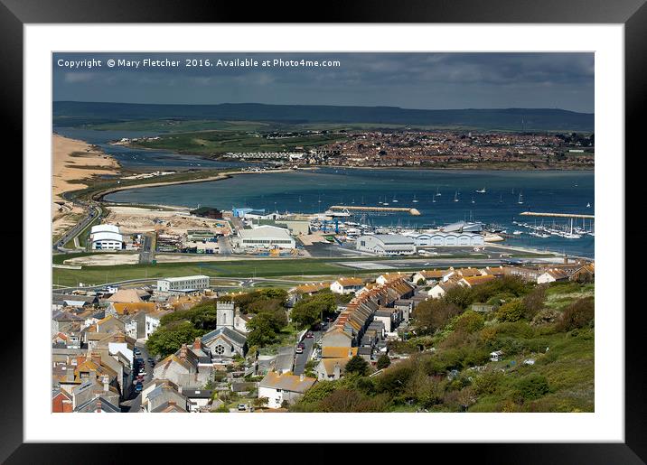 Overlooking Weymouth Framed Mounted Print by Mary Fletcher