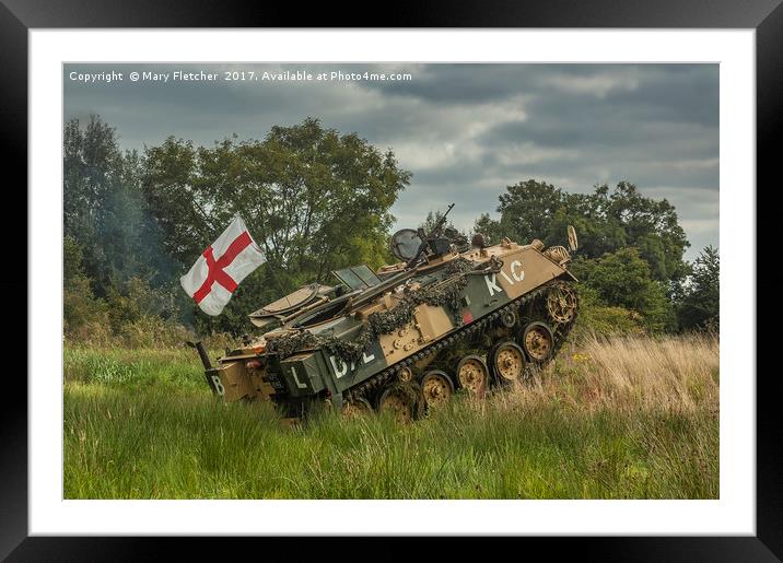 Armoured Vehicle Framed Mounted Print by Mary Fletcher